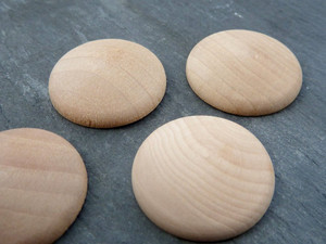 Domed Wooden Circles 25mm (1 inch)