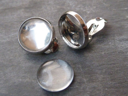 Earclip Blanks with 12mm Bezel