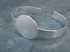 Silver Plated Bangle with 25mm Pad