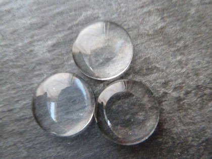 Crystal Clear Domed Round Glass Cabochons 16mm