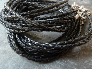 Black Faux Leather Necklaces