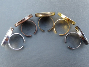 Ring Blanks with 25mm Round Bezel Cup