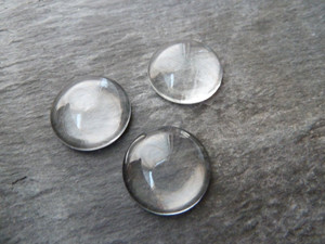 Crystal Clear Domed Round Glass Cabochons 15mm