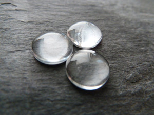 Crystal Clear Domed Round Glass Cabochons 18mm