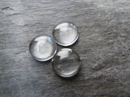 Crystal Clear Domed Round Glass Cabochons 10mm