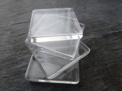 Crystal Clear Square Glass Tiles 25x25mm