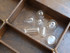 Clear Hollow Blown Glass Beads - Coin 20mm