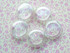 Clear Hollow Blown Glass Beads - Coin 20mm