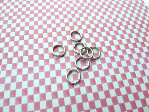 Jump Rings Antique Silver 8x1mm