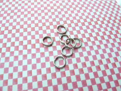 Jump Rings Antique Silver 8x1mm