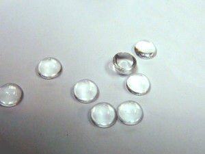 High-Domed Crystal Clear Round Glass Cabochons 8mm