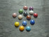 Colourful Glass Cabochons ca. 8mm