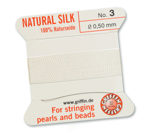 Griffin Beading Silk 0.5mm - White