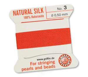 Griffin Beading Silk 0.5mm - Coral