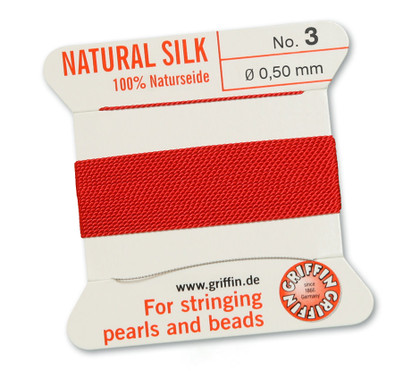 Griffin Beading Silk 0.5mm - Red