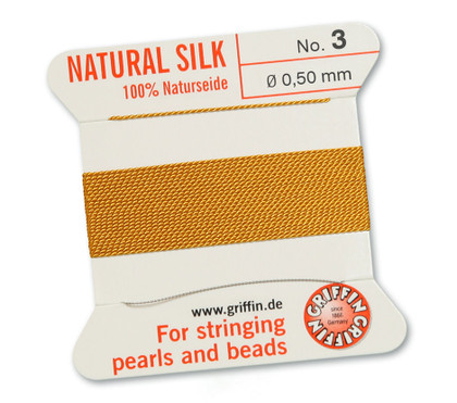 Griffin Beading Silk 0.5mm - Amber