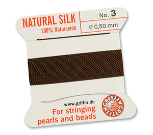 Griffin Beading Silk 0.5mm - Brown