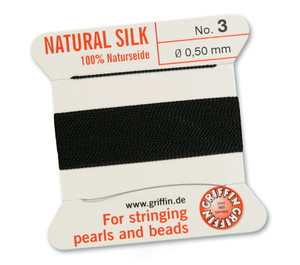 Griffin Beading Silk 0.5mm - Black