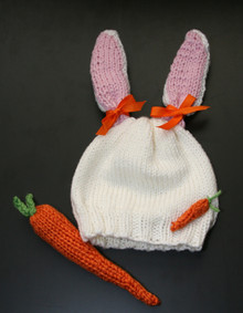 Rabbit Hat and Carrot Rattle 