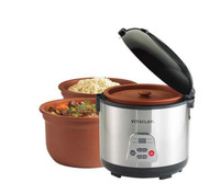 VITACLAY 2-IN-1 ORGANIC RICE N' SLOW COOKER IN CLAY POT, VF7700 