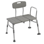 Plastic Transfer Bench with Adjustable Backrest By Drive