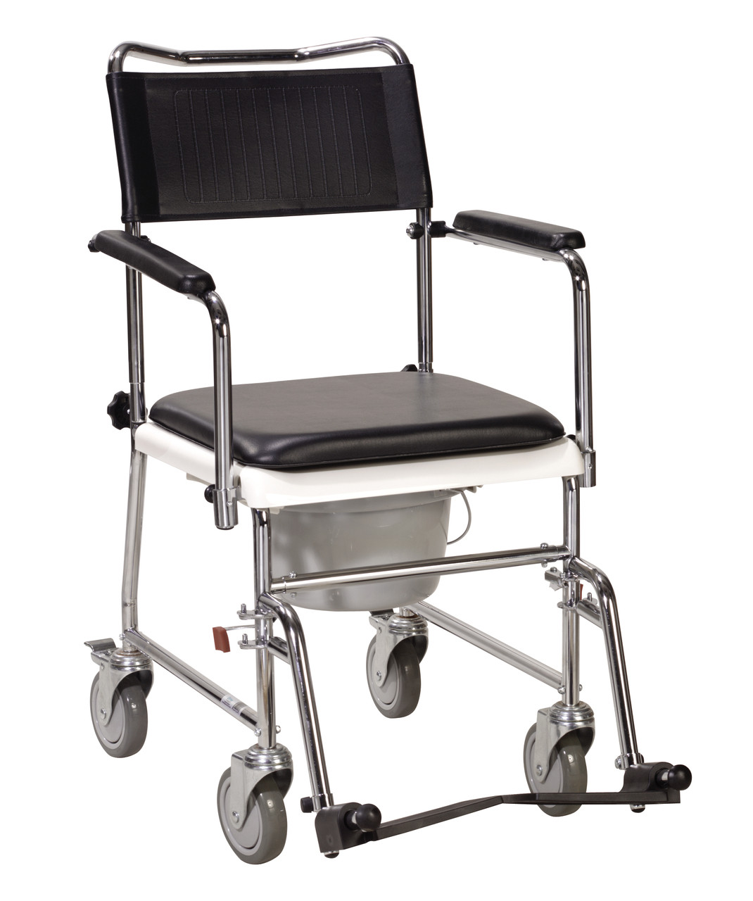 Portable Upholstered Wheeled Drop Arm Bedside Commode By Drive - MedServ,  Formerly Choice Mobility