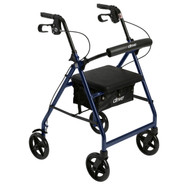 Aluminum Rollator with Fold Up and Removable Back Support and Padded Seat By Drive
