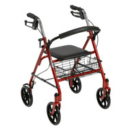 Four Wheel Walker Rollator with Fold Up Removable Back Support By Drive