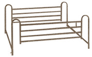 Full Length Hospital Bed Side Rails, 1 Pair By Drive