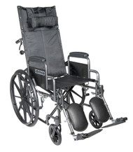 Silver Sport Reclining Wheelchair with Elevating Leg Rests By Drive