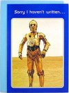 1977 Star Wars C-3PO Sorry I Haven't Written Greeting Card