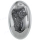 Cabochon Agate Druzy Oval 1"(25mm) Silver Mist Titanium