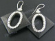 1 11/16" 925 Silver Sono Wood French Hook Earrings