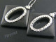 1 11/16" 925 Silver Sono Wood French Hook Earrings