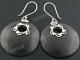 1 1/4" 925 Silver Sono Wood French Hook Earrings