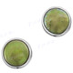 9/16" 925 Silver Freshwater Coin Pearl Green Post Earrings