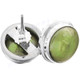 9/16" 925 Silver Freshwater Coin Pearl Green Post Earrings