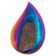 Cabochon Window Drusy 1 3/8"(35mm) Titanium Rainbow