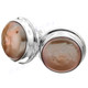 9/16" 925 Silver Biwa Freshwater Pearl Peach Post Earrings