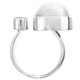 1" 925 Sterling Silver Opal White Mabe Pearl Face us 6 Ring