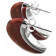 7/8" 925 Sterling Silver Red Coral Post Earrings