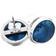 9/16" 925 Silver Freshwater Coin Pearl Peacock Earrings
