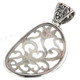 1 3/4" 925 Silver Mother Of Pearl Flower Shell Pendant