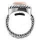 13/16" 925 Sterling Silver Square Champagne Mabe us 8 Ring