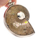 925 Silver Iridescent Ammonite Fossil Ammolite Dual Sided Pendant, 1 3/4"