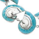 925 Silver Nautilus Shell 8" Turquoise Blue Toggle Bracelet