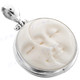 925 Silver Bison Bone Carved Moon Sun Goddess us Pendant