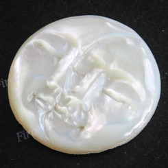 Cabochon Closed Eyes Carving Face Moon Sun 13/16"(21mm)