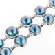 925 Sterling Silver Blue Mabe Pearl us 21" Necklace