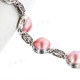 925 Sterling Silver Mabe Pearl 8" Pink Toggle Bracelet